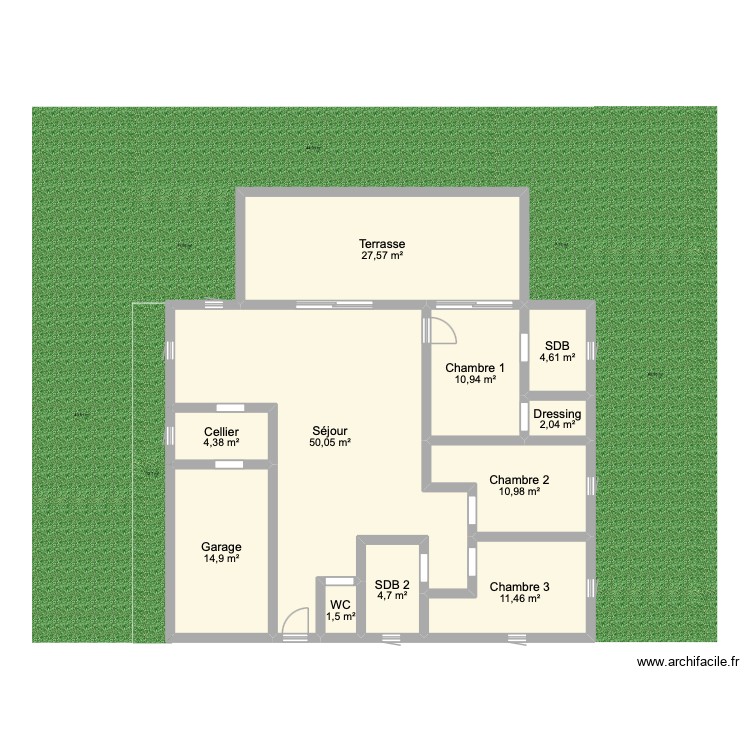 Maison 1. Plan de 0 pièce et 0 m2 Maison 1. Plan de 0 pièce et 0 m2