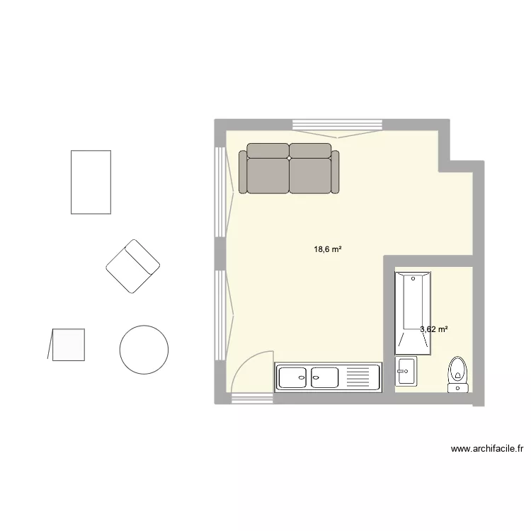 pagezy. Plan de 2 et 22 m² pagezy. Plan de 2 et 22 m²