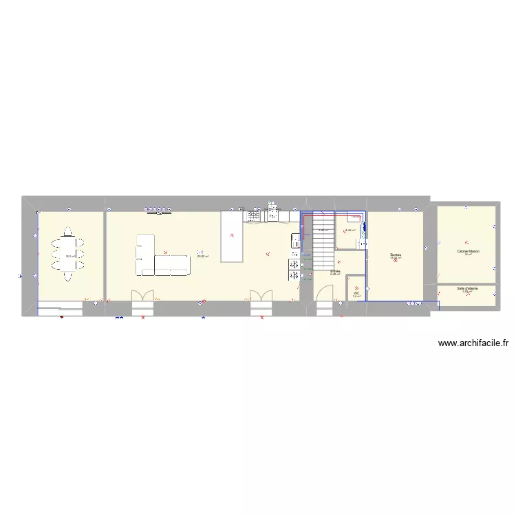 Torc&eacute; RDC Eau. Plan de 
