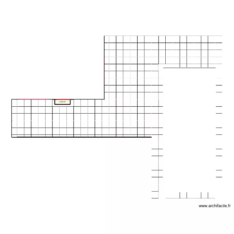 suchaud calepinage. Plan de 1  et 1 m²