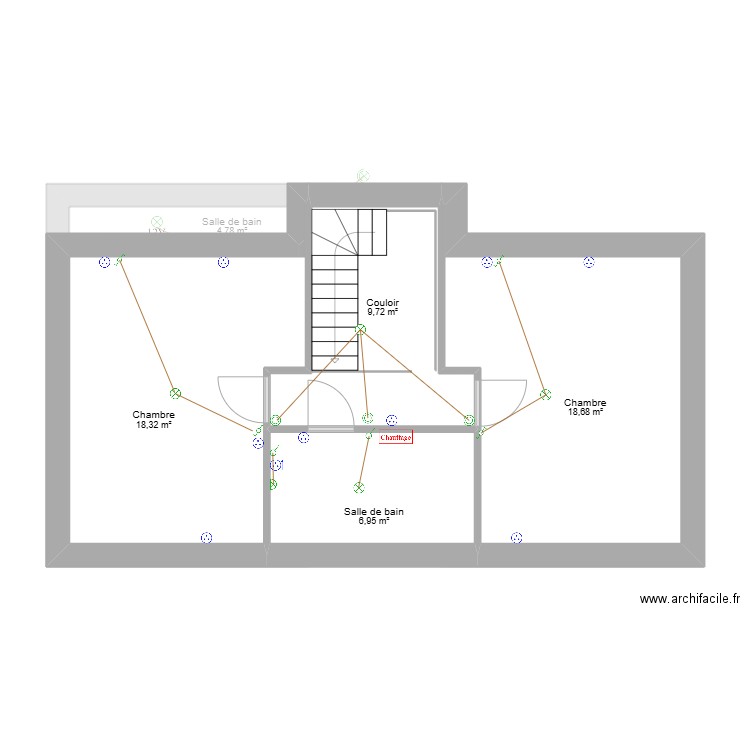 test. Plan de 11 pièces et 108 m2