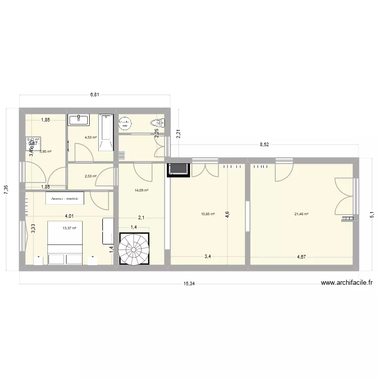 Pavillon clamart V2. Plan de 