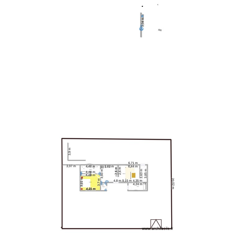 maison prefa. Plan de 8 pièces et 131 m2