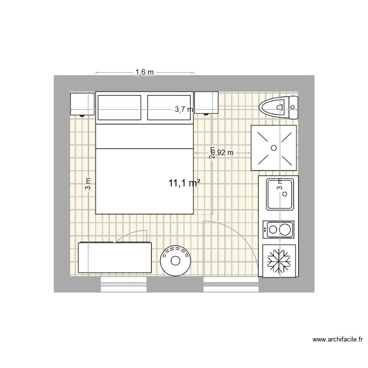 cabanon. Plan de 0 pièce et 0 m2