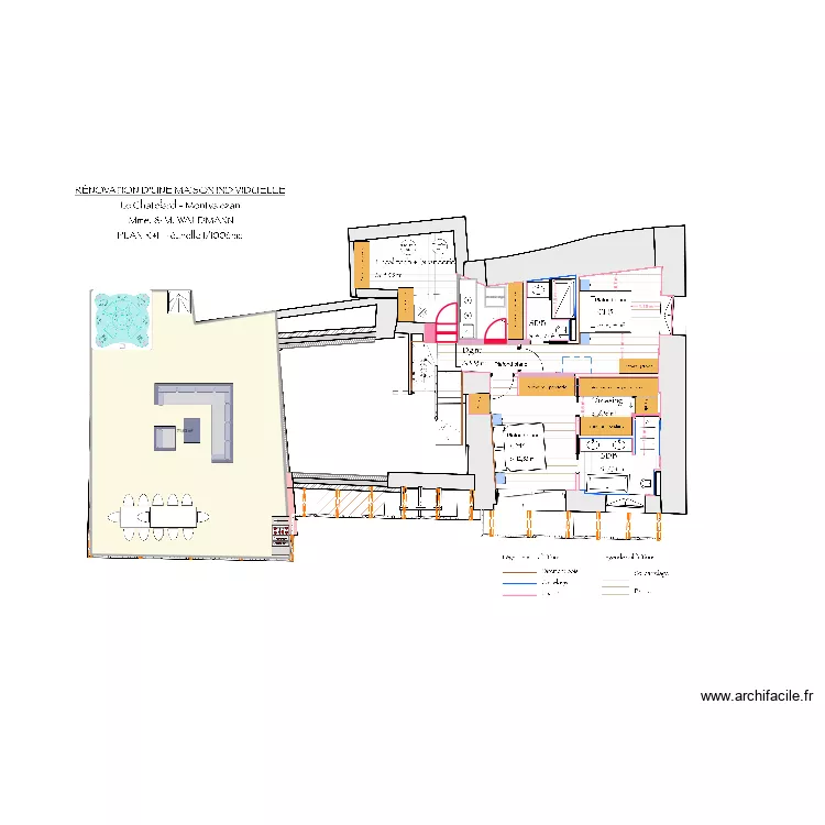 LE CHATELARD middle. Plan de 1 pièce et 72 m²