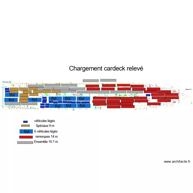 Pont 3 CARDECK 3 panneaux RELEVE. Plan de Pont 3 CARDECK 3 panneaux RELEVE. Plan de