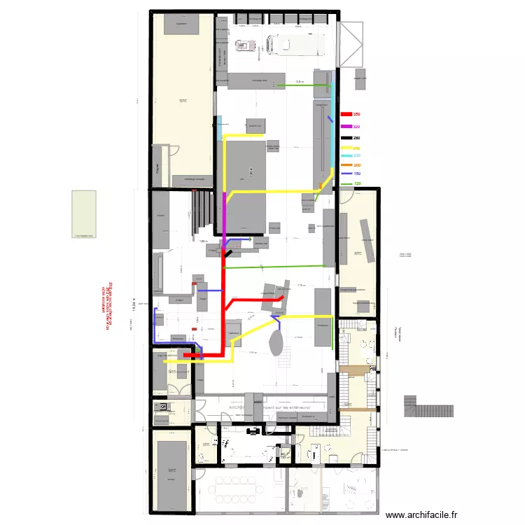 atelier Yann V18 bureau bas V2. Plan de 9 pièces et 240 m² atelier Yann V18 bureau bas V2. Plan de 9 pièces et 240 m²
