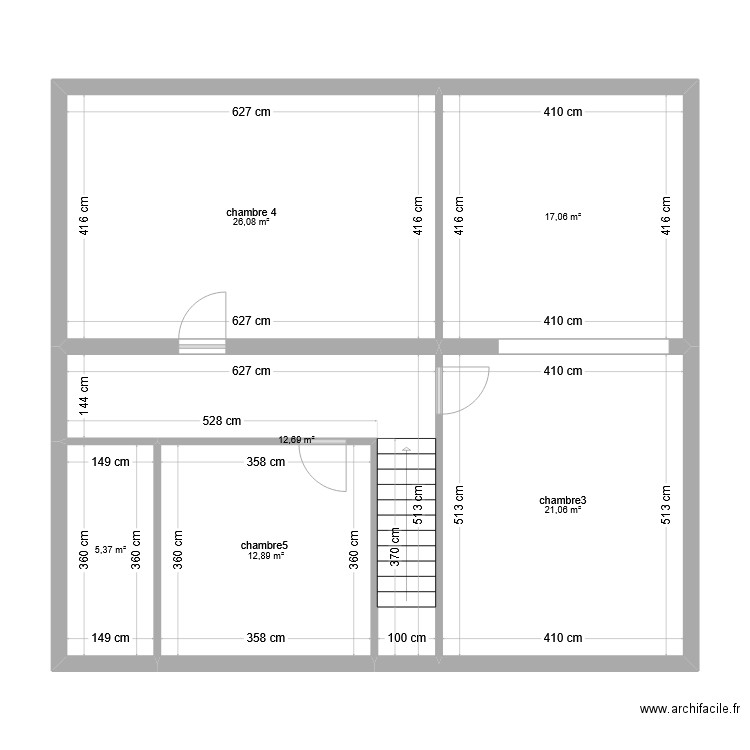 plan... Plan de 6 pièces et 95 m2