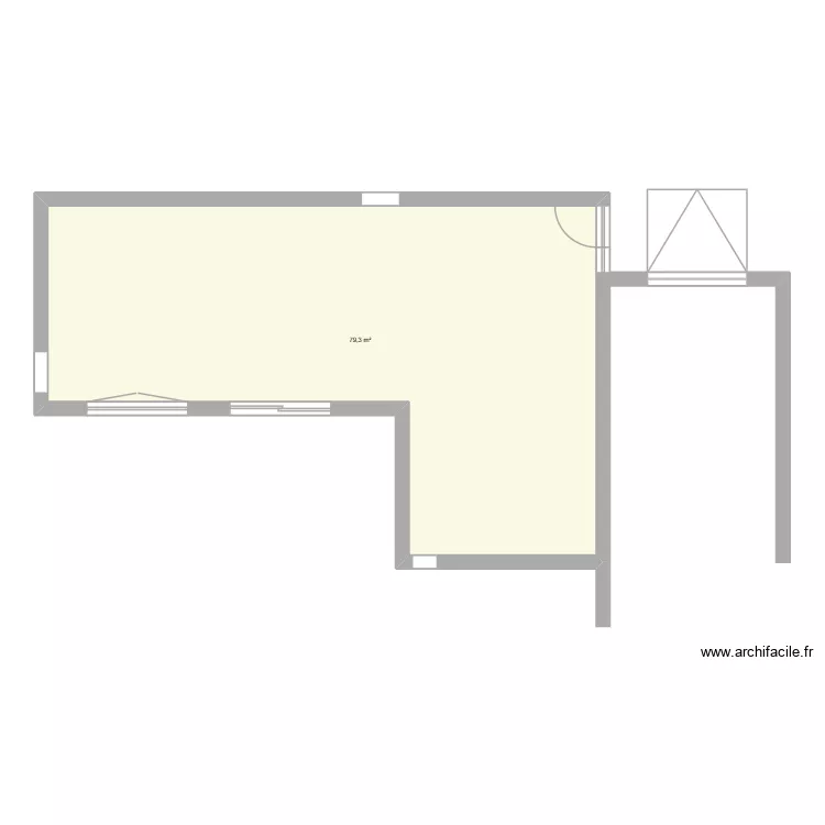 archifacile. Plan de 1 Pièce et 79 m² archifacile. Plan de 1 Pièce et 79 m²