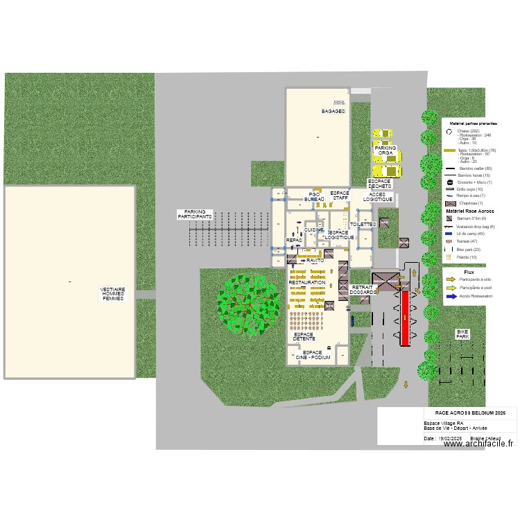 RAB25 - COLLEGE CARDINAL MERCIER. Plan de 25 pièces et 157 m2