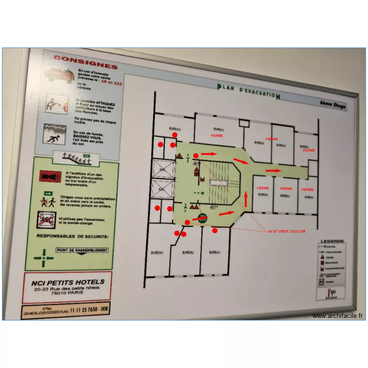 R+6 PETITS HOTELS. Plan de 