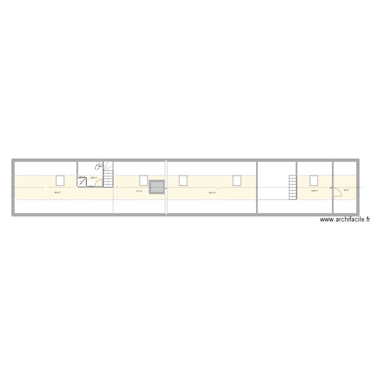 GAILLEFONTAINE 2. Plan de 22 pièces et 131 m2