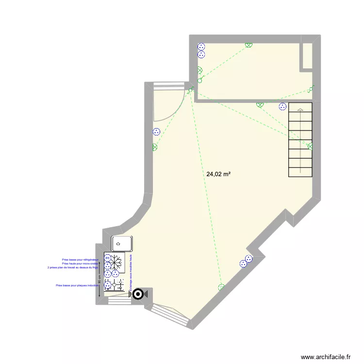 Gaieté mezzanine. Plan de 1 et 24 m² Gaieté mezzanine. Plan de 1 et 24 m²