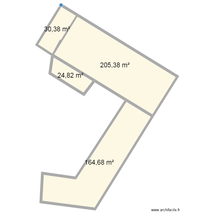 Flaurène. Plan de 4 pièces et 425 m2