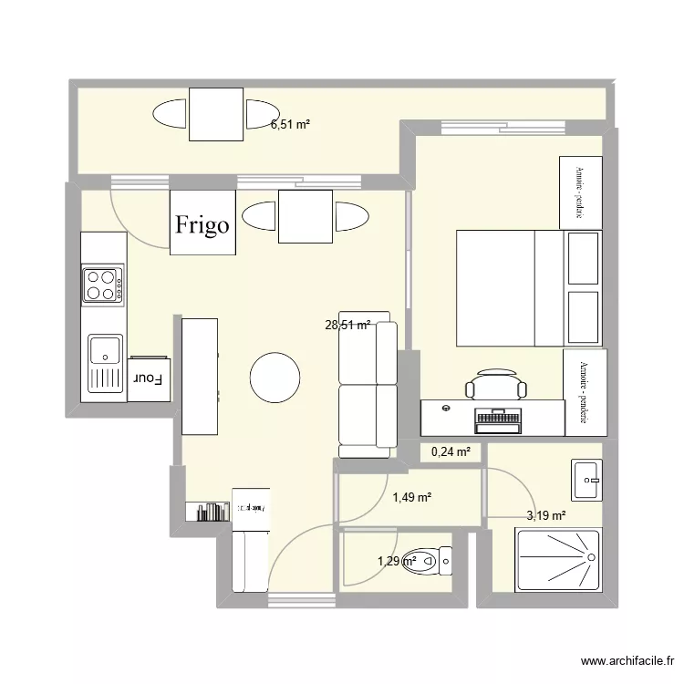 Plan actuel KB. Plan de 6 et 41 m² Plan actuel KB. Plan de 6 et 41 m²