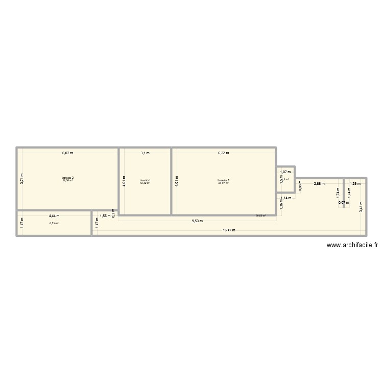 aftisse. Plan de 6 pièces et 99 m2