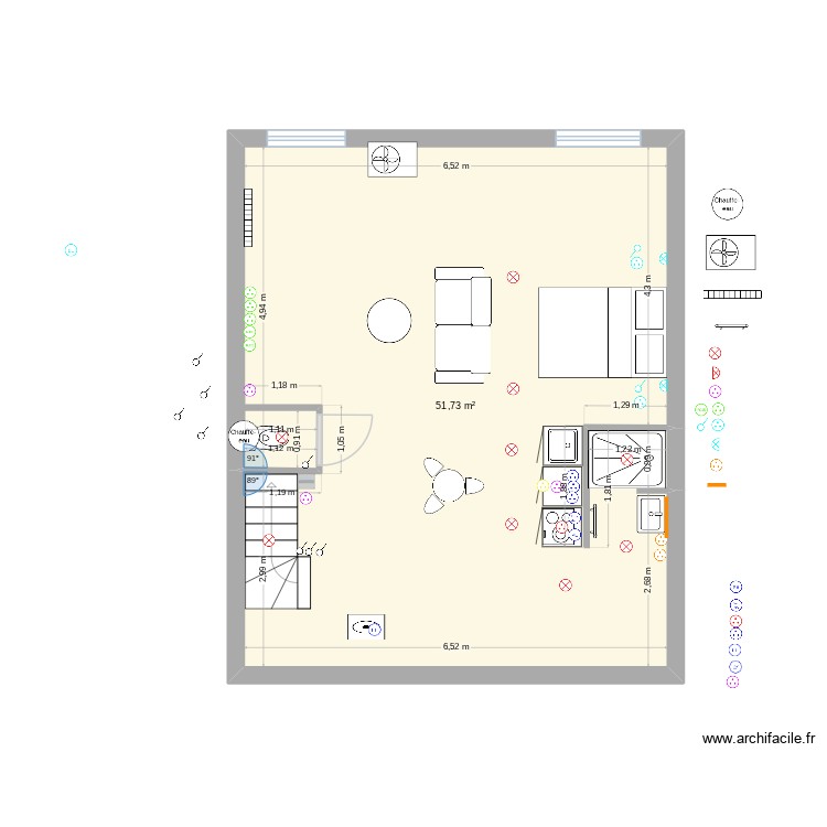 Combles T1. Plan de 0 pièce et 0 m2