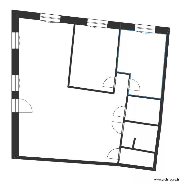 SCI SF A7 rdc. Plan de 6  et 100 m²