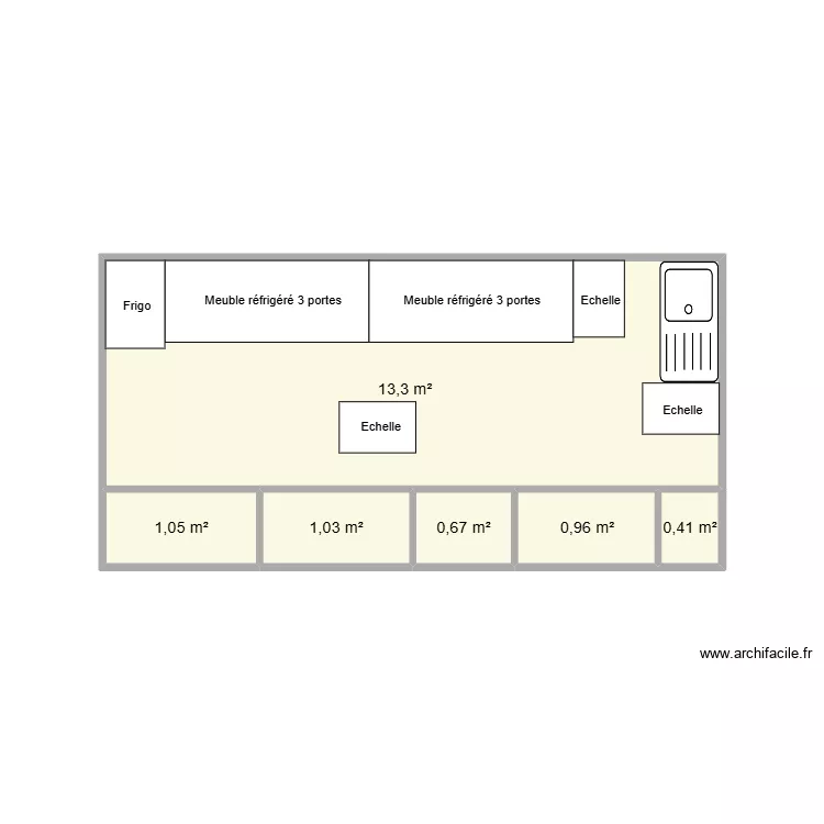 halles alimentaires. Plan de 