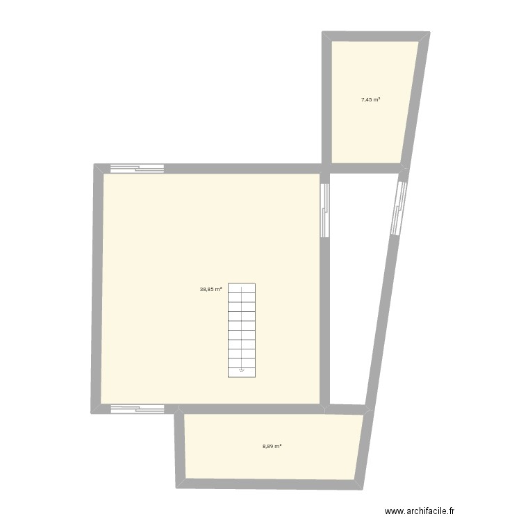 ROYAN. Plan de 3 pièces et 55 m2