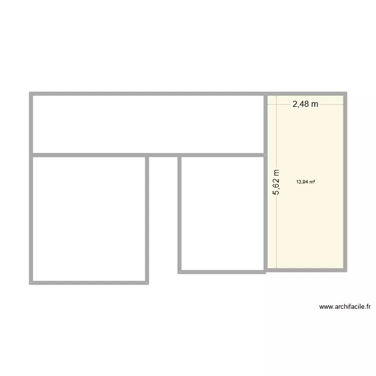 Fleur Night. Plan de 1  et 14 m²