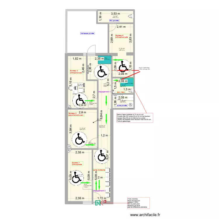 Cab_Lieutaud version Agathe version fl&eacute;ch&eacute;e. Plan de 