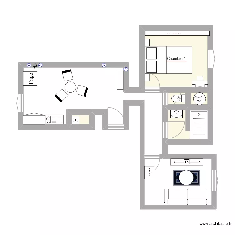 Appartement. Plan de 4 et 12 m² Appartement. Plan de 4 et 12 m²