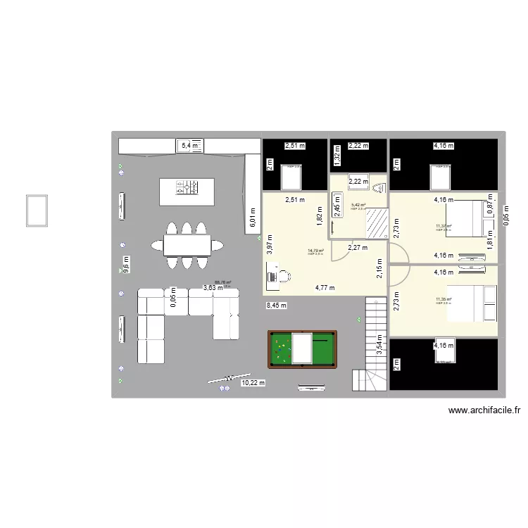 LOUP DE CHABANNE ETAGE. Plan de 