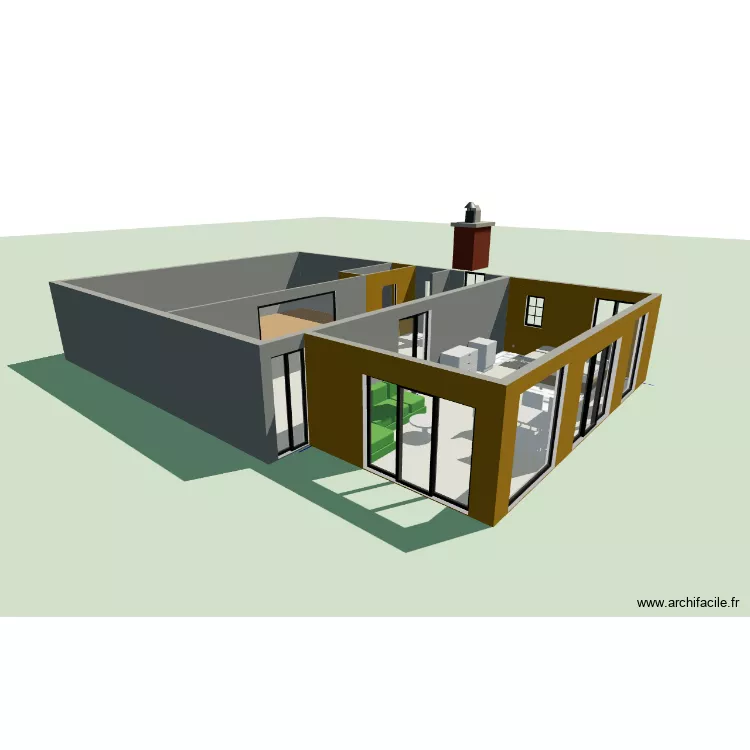 rez de chaussée. Plan de 4 Pièces et 131 m² rez de chaussée. Plan de 4 Pièces et 131 m²