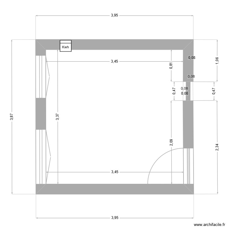 Cuisine. Plan de 0 pièce et 0 m2