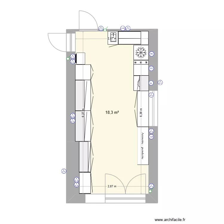 Am&eacute;nagement gararge buanderie. Plan de 