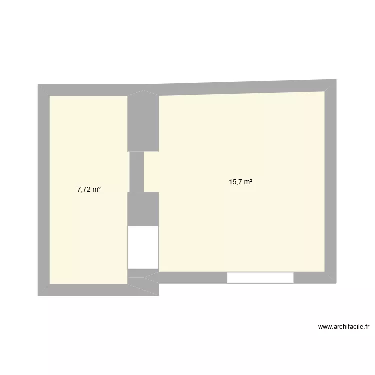 Maison noidans. Plan de 2 Pièces et 23 m² Maison noidans. Plan de 2 Pièces et 23 m²