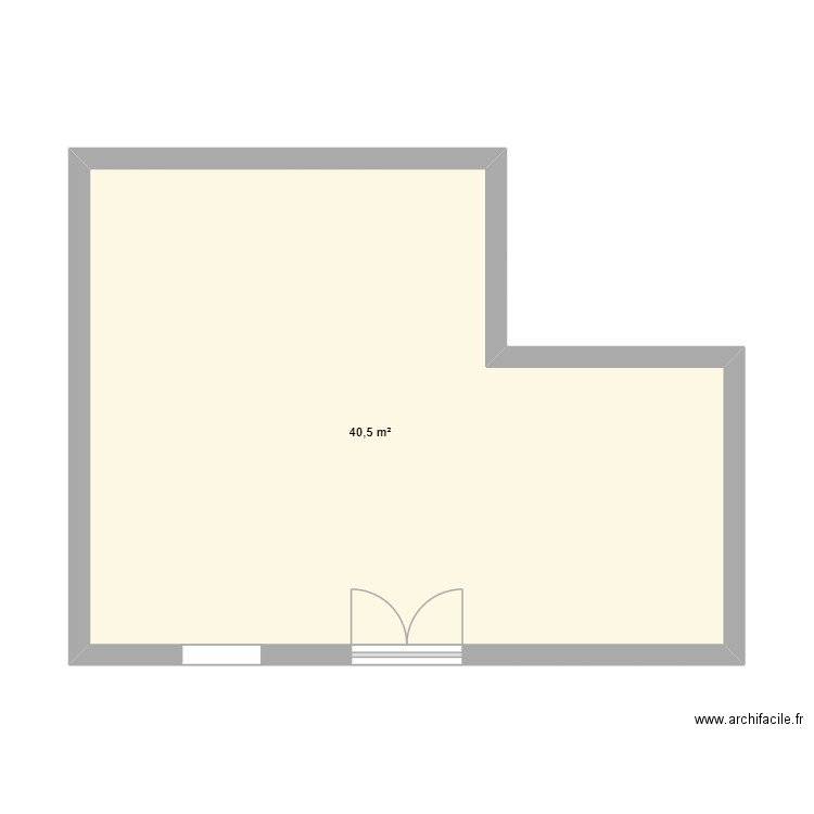 plans magasin. Plan de 1 pièce et 41 m2