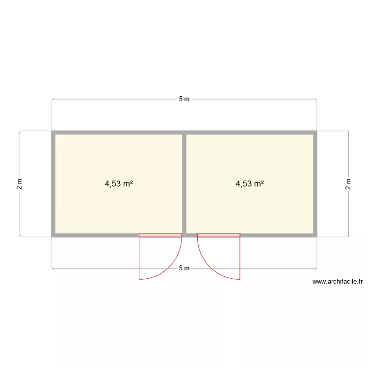 abris de jardin. Plan de 