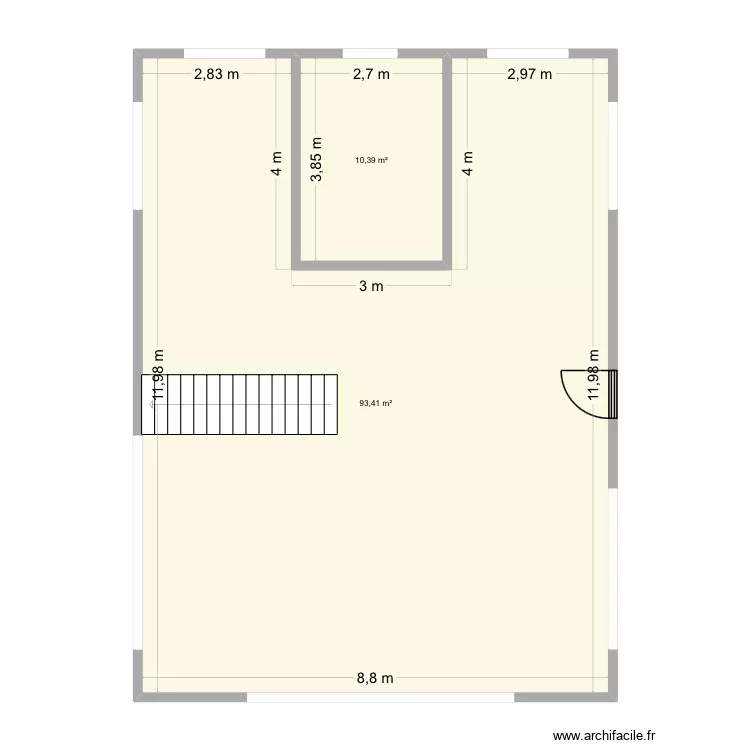PLAN DE MASSE 1/100 MAISON TEVAITOA. Plan de 2  et 104 m²
