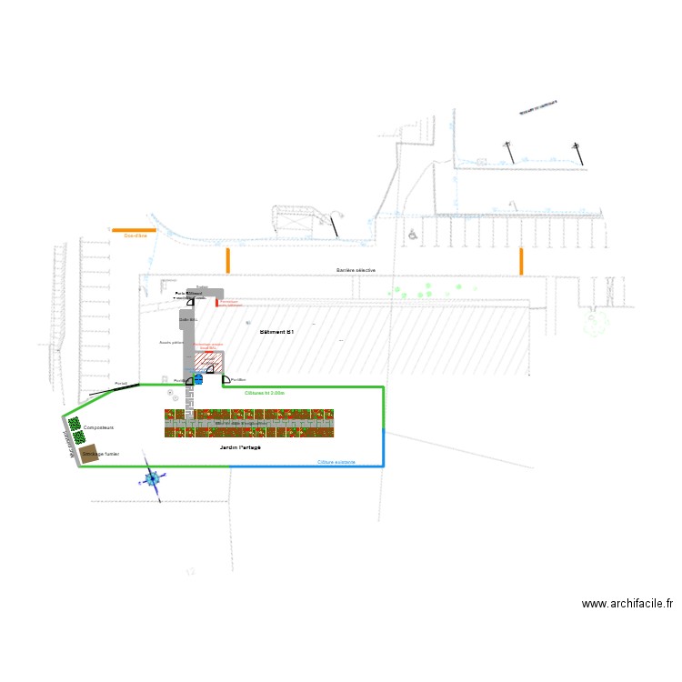 plan aménagement B1 dernière version. Plan de 4 pièces et 20 m2