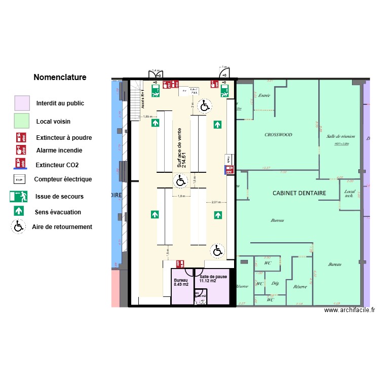 Stock privé Champigny sur Marne avant mezzanine. Plan de 11 pièces et 473 m2