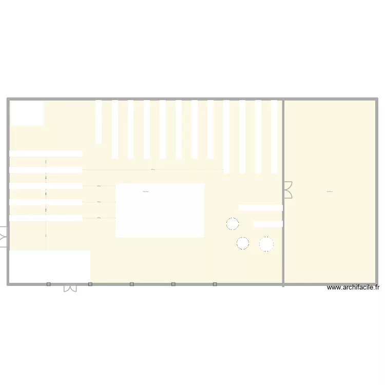 banquet. Plan de 2  et 1008 m²