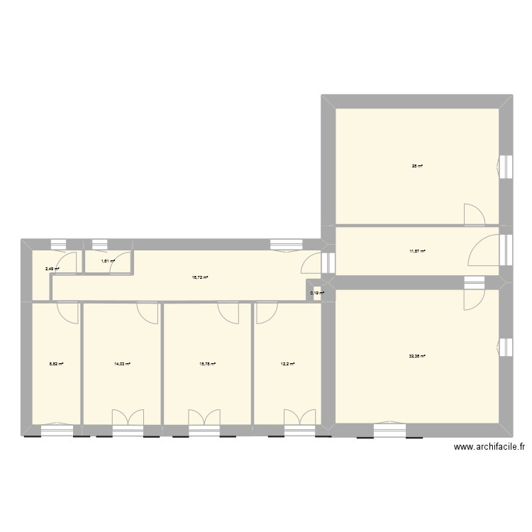 Villars. Plan de 11 pièces et 144 m2