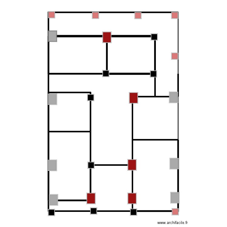 maison jabeur. Plan de 8 pièces et 195 m2