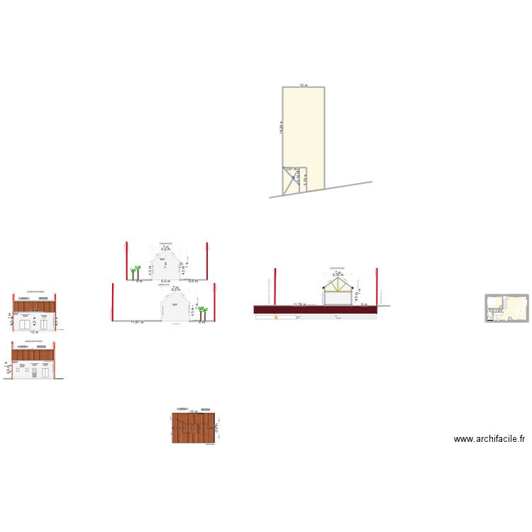 Milly. Plan de 8 pièces et 330 m2