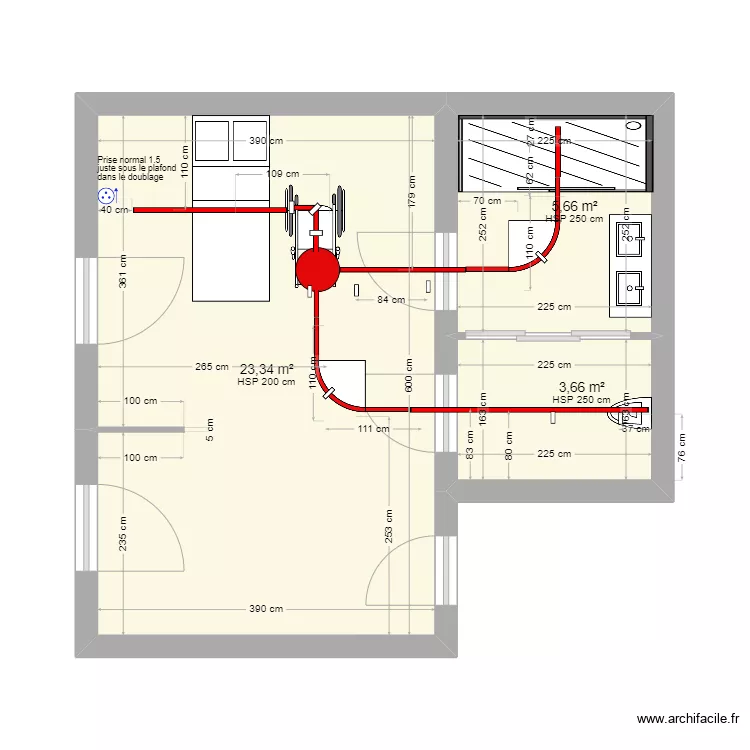 Pedebas 2 modifi&eacute;s. Plan de 