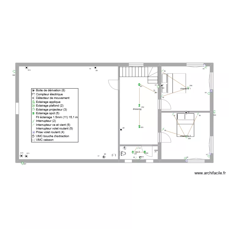 antoine t&eacute;o 1er etage Ecl. Plan de 