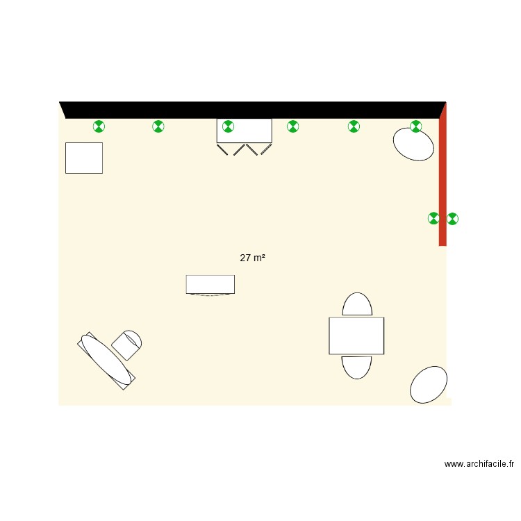 milipole 2. Plan de 1 pièce et 27 m2