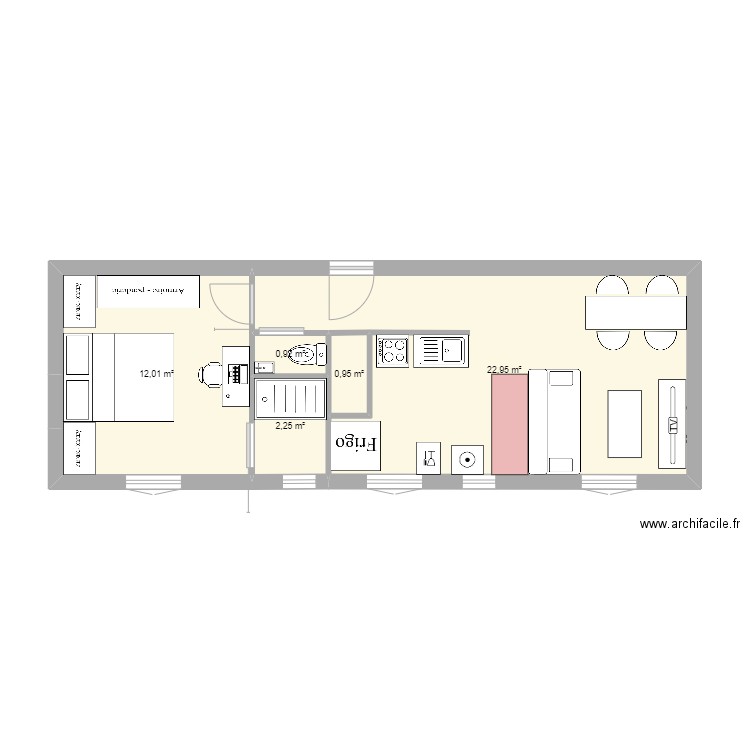 Plan après travaux. Plan de 0 pièce et 0 m2