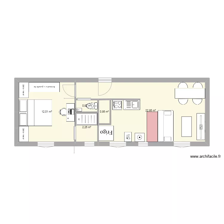 Plan apr&egrave;s travaux. Plan de 