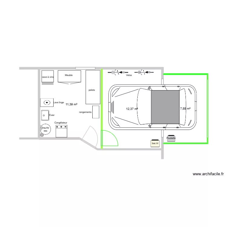 maison h&eacute;ric. Plan de 3  et 32 m²