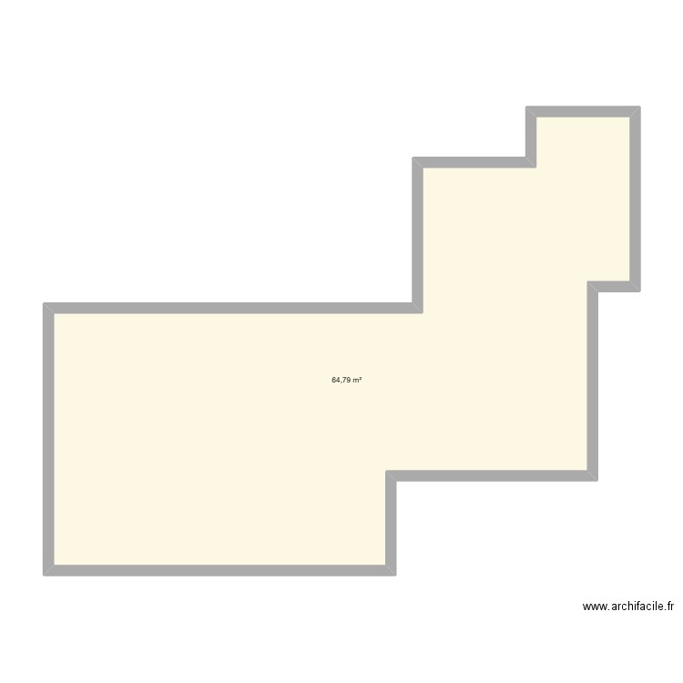 pmi. Plan de 1 pièce et 65 m2