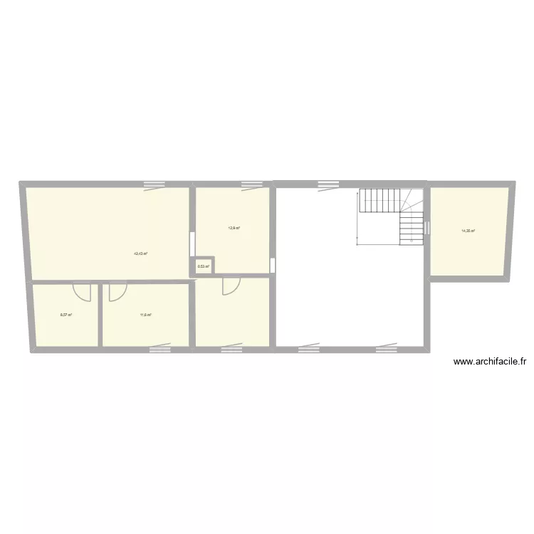 DEZIZE 2 étage. Plan de 6 et 90 m² DEZIZE 2 étage. Plan de 6 et 90 m²