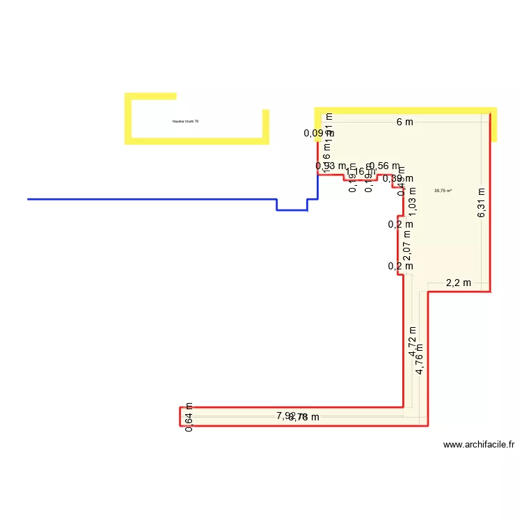 alcuvilla EXT. Plan de 1  et 36 m²